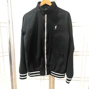 Liverpool FC Men's Black Harrington Bomber Jacket - Size S-M